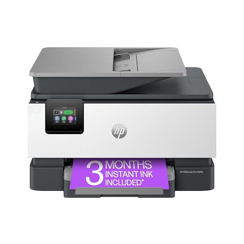 HP OfficeJet Pro 9125e All-in-One Printer, Color, Printer-for-Small Medium Business, Print, Copy, scan, fax,Touchscreen; Smart Advance Scan, 3 month Instant Ink trial included
