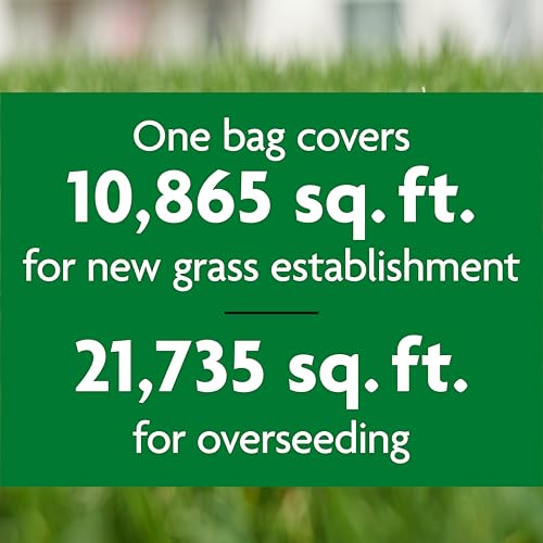 Scotts Turf Builder Grass Seed Sun & Shade Mix with Fertilizer and Soil Improver, Thrives in Many Conditions, 5.6 lbs.