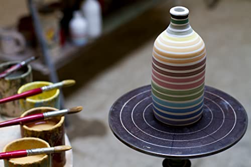 Antico Frantoio Muraglia | Premium Italian Extra Virgin Olive Oil | First Cold Pressed Gourmet EVOO | RAINBOW Arcobaleno Collectible Handmade Ceramic Bottle | 16.9 Fl.oz (500 ml)