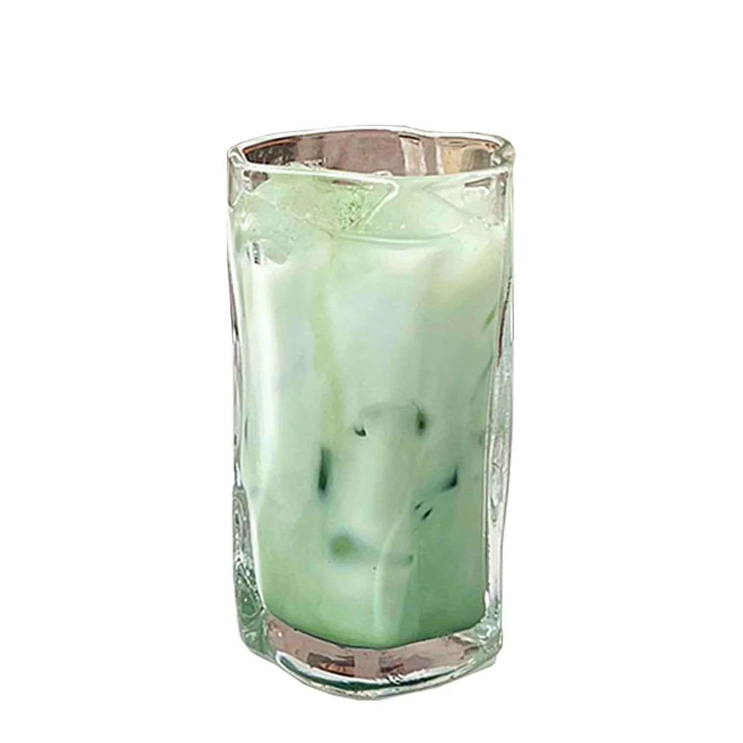 YRYG YRYG Glass Cups, Irregular Twist Clear Drinking Glasses Ice Coffee Bottle Glasses Fruit Juice Cup Water Glass Great for Soda Cocktail Beer Whiskey (Clear)