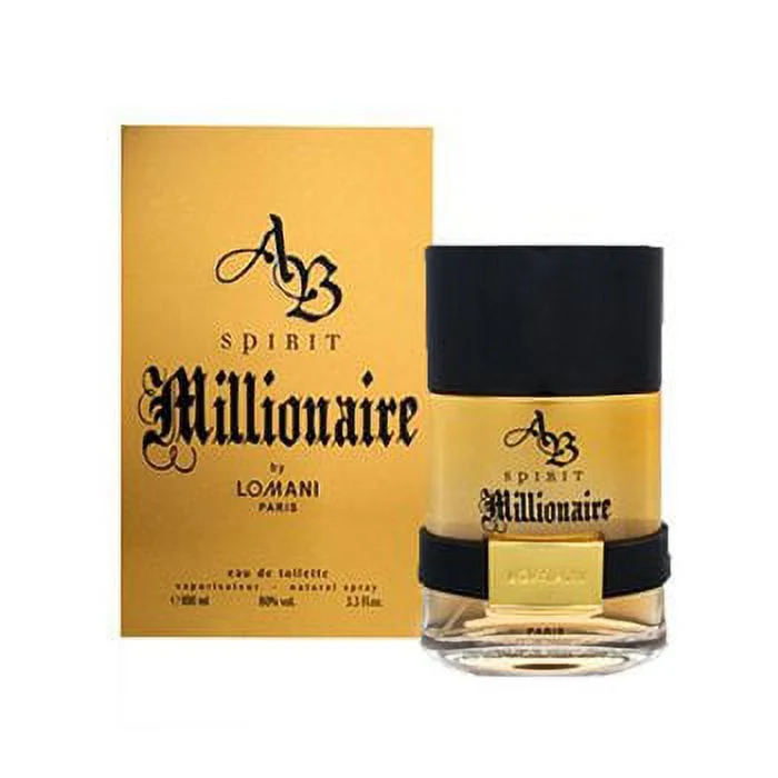 AB SPIRIT MILLIONAIRE Cologne. EAU DE TOILETTE SPRAY 3.3 oz / 100 ML By Lomani - Mens