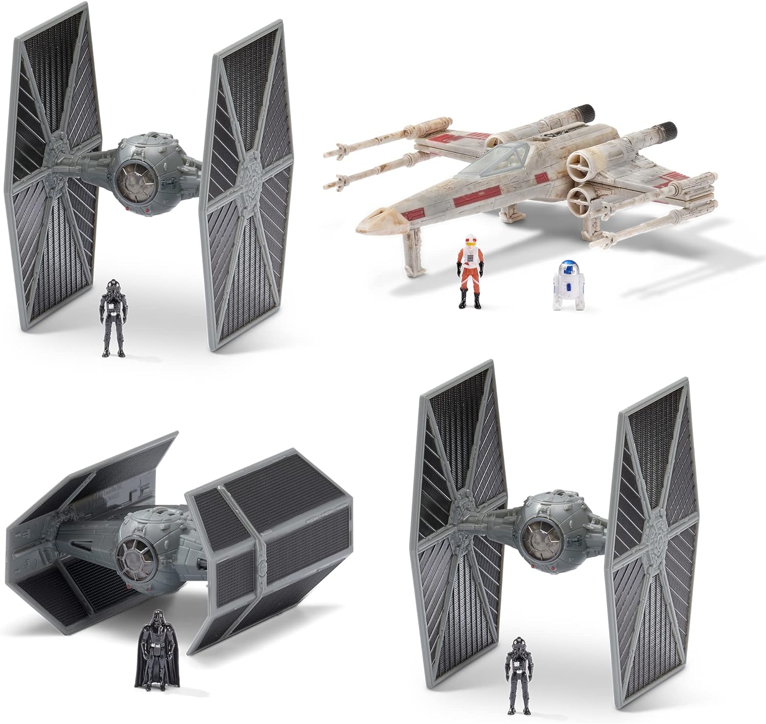 STAR WARS Micro Galaxy Squadron Death Star Trench Run Battle Pack - Four Vehicles Plus Five Micro Figure Accessories (Amazon Exclusive)