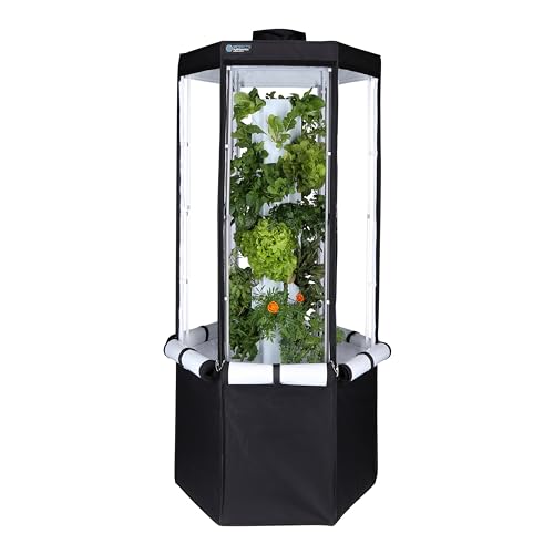 Indoor Hydroponic Growing System 2.0 – Grow 27 Lettuce, Vegetable, Herb & Fruiting Plants | includes Grow Tent, 150W LED Grow Lights, Fan & Wheels for Indoor Gardening