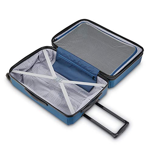 American Tourister Stratum XLT Expandable Hardside Luggage with Spinner Wheels, Jet Black, Carry-On 21-Inch