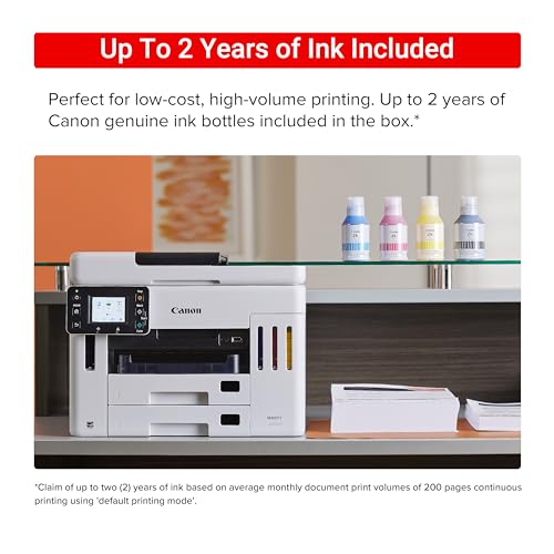 Canon Megatank GX7120 Wireless All-in-One Printer, Print, Copy, Scan and Fax with 2.7