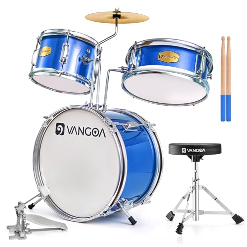 Vangoa Kids Drum Set 3-Piece for Beginner, 14