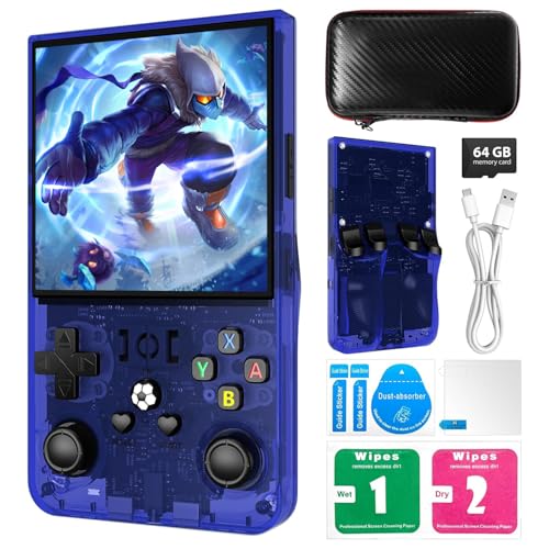 2025 New Upgrade R36MAX Retro Handheld Game Console with 64G Built-in 18000+ Classic Games,Emulator Handheld,4.0