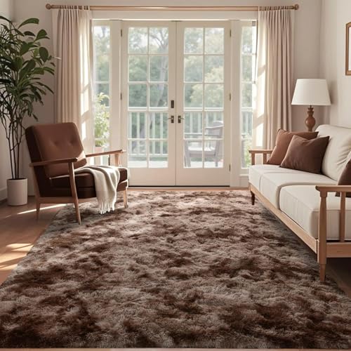 6x9 Ft Large Shag Black Rug for Living Room, Ultra Soft Fluffy Furry Area Rugs for Bedroom Indoor Floor, Aesthetic Carpet for Kids Home Decor