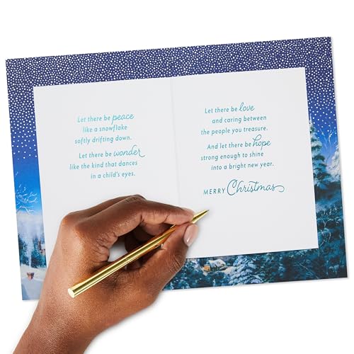 Hallmark Boxed Christmas Cards, Snowy Wreath (40 Cards and Envelopes)