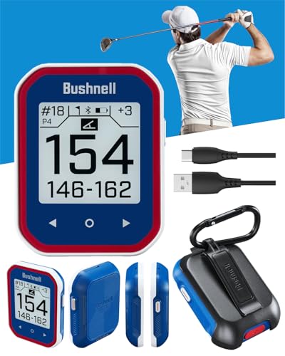 Wearable4U - Bushnell Phantom 3 Slope GPS Golf Green with Slope Technology, Touchscreen, Magnetic Cart Mount with Towel Bundle