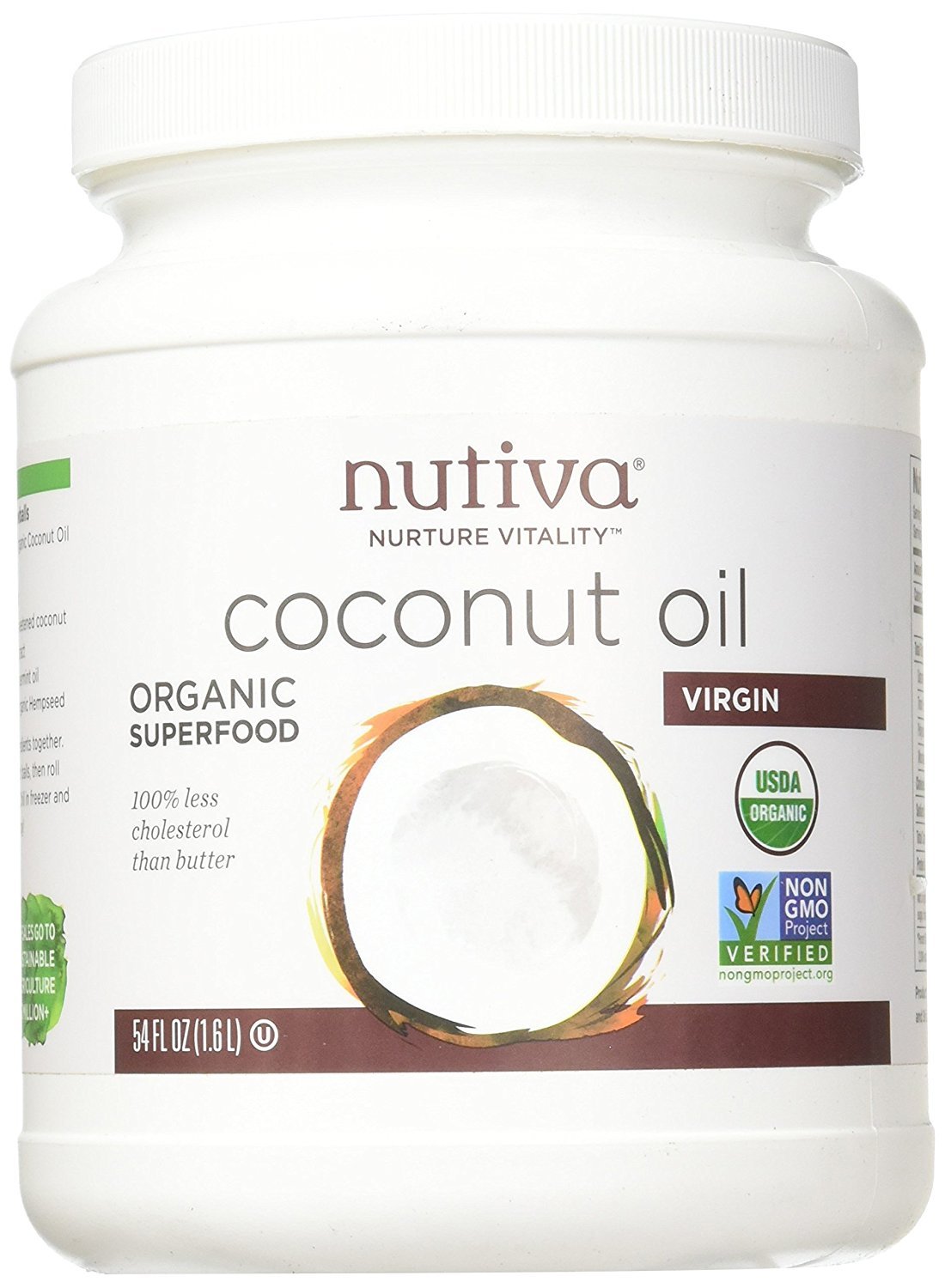 Nutiva Coconut Oil Organic Extra Virgin, 54 Oz