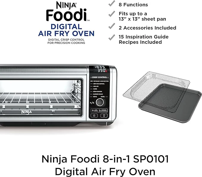Open Box Ninja Foodi SP101/FT102CO Air Fryer XL Capacity - Stainless Steel Finish