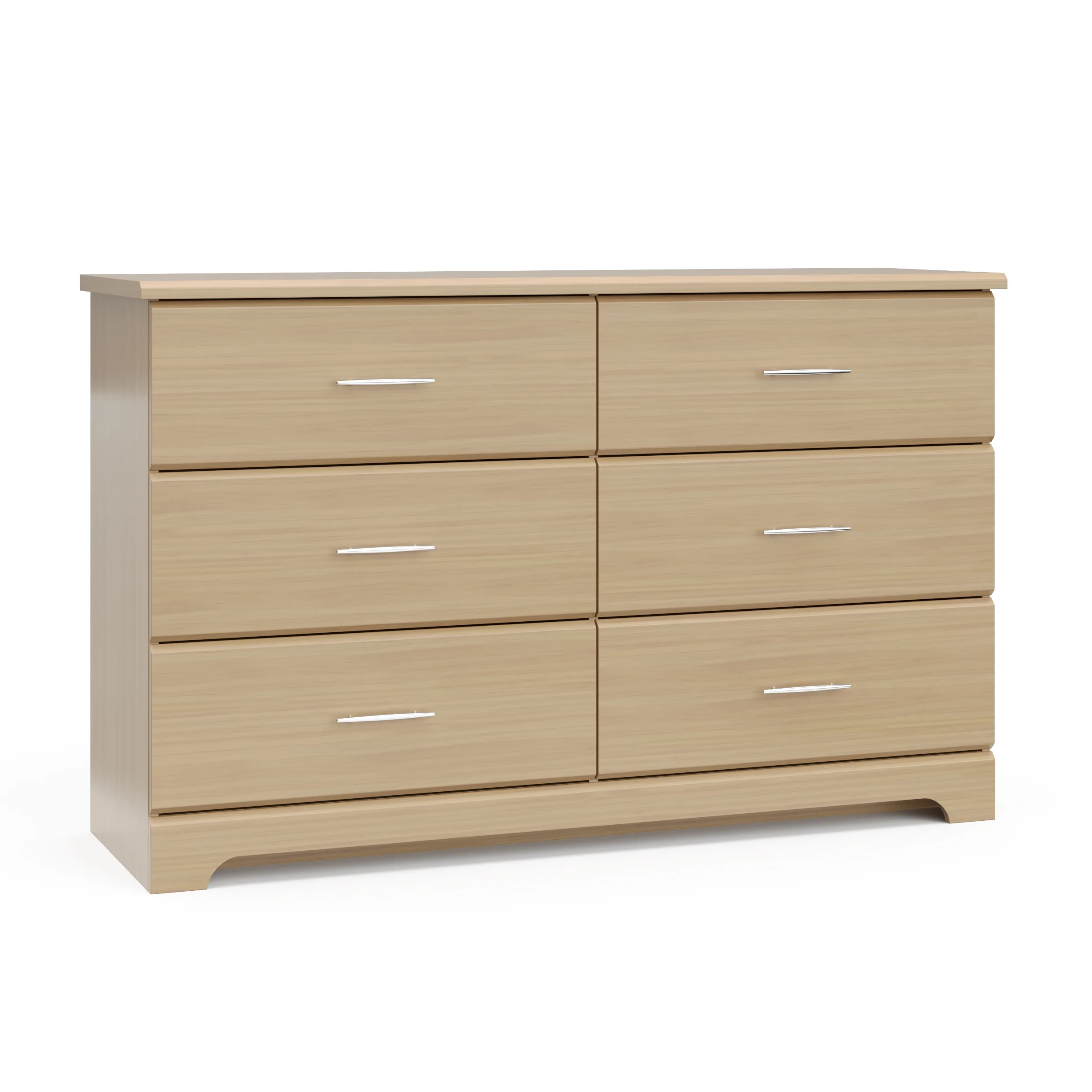 Storkcraft Brookside 6 Drawer Double Dresser, Driftwood
