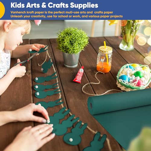 Vanhench Black Wrapping Paper, 17.5