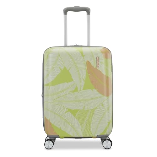 American Tourister Moonlight Hardside Expandable Luggage with Spinner Wheels, Blue Terazzo, 2-Piece Set (20/28)