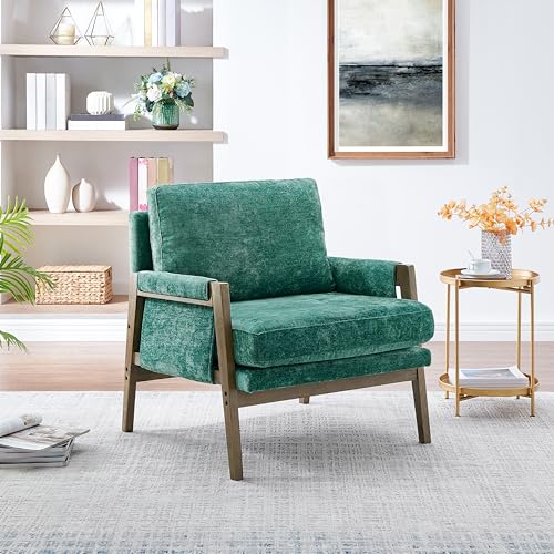 Roundhill Furniture Kelly Mid-Century Modern Accent Armchair, Green