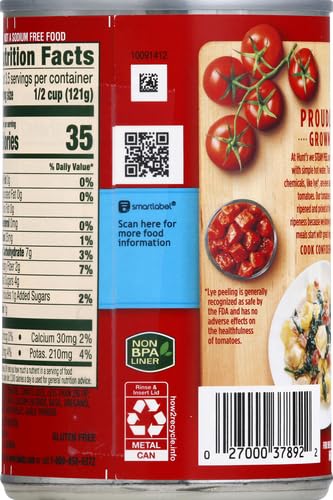 Hunt's Crushed Tomatoes No Salt Added, Keto Friendly, 28 oz (Pack of 6)