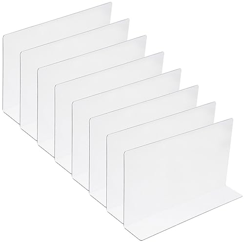 8 Pcs Partition Plate Clear Acrylic Purse Closet Shelf Organizer Wardrobe Dividers Acrylic Dividers for Closet Magnetic Shelves Clothes Separators Wood Clothing Office Cupboard PVC