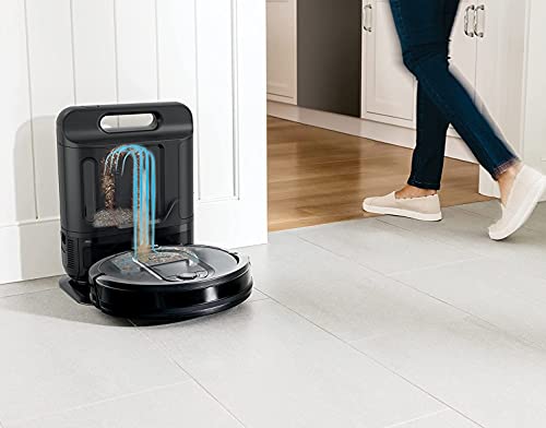 Shark Robot Vacuum & Mop Combo, Powerful Suction, Matrix Plus, 60-Day Debris Capacity, HEPA Bagless Self Empty Base, Sonic Mopping, Home Mapping for Pet Hair - Carpets & Hardfloor, AV2610WA