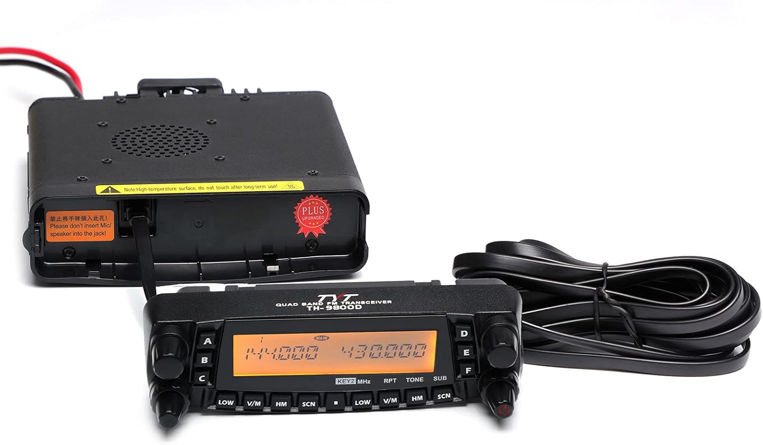 TYT TH-9800D Plus Version Quad Band Cross-Band 50W Mobile Transceiver Vehicle Radio Amateur Base Station, Cable/Software incl