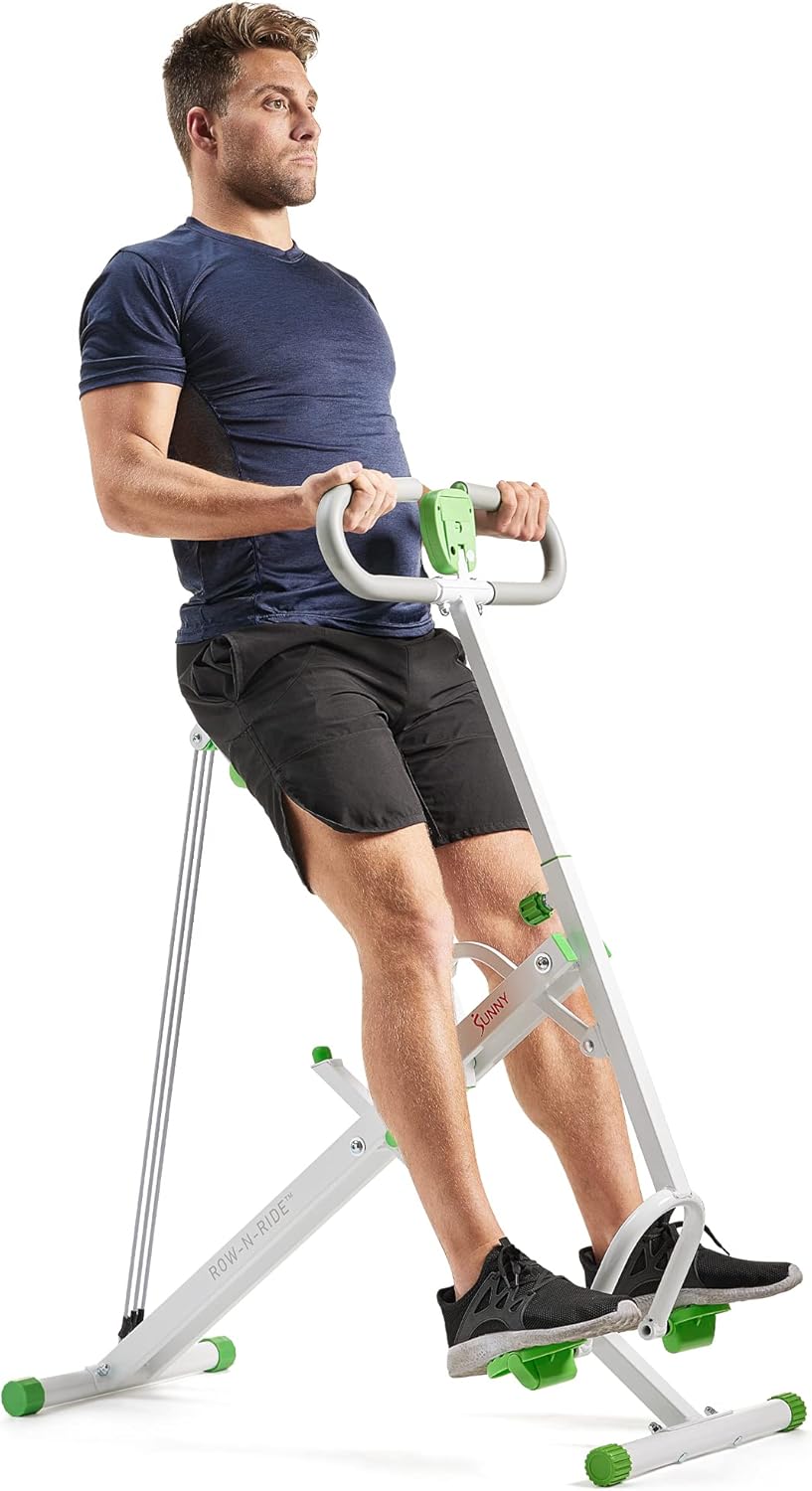 Sunny Health & Fitness Upright Row-N-Ride® Exerciser in Green - NO. 077G