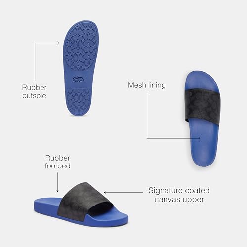 Coach Men's Signature Coated Canvas Pool Slide Sandal