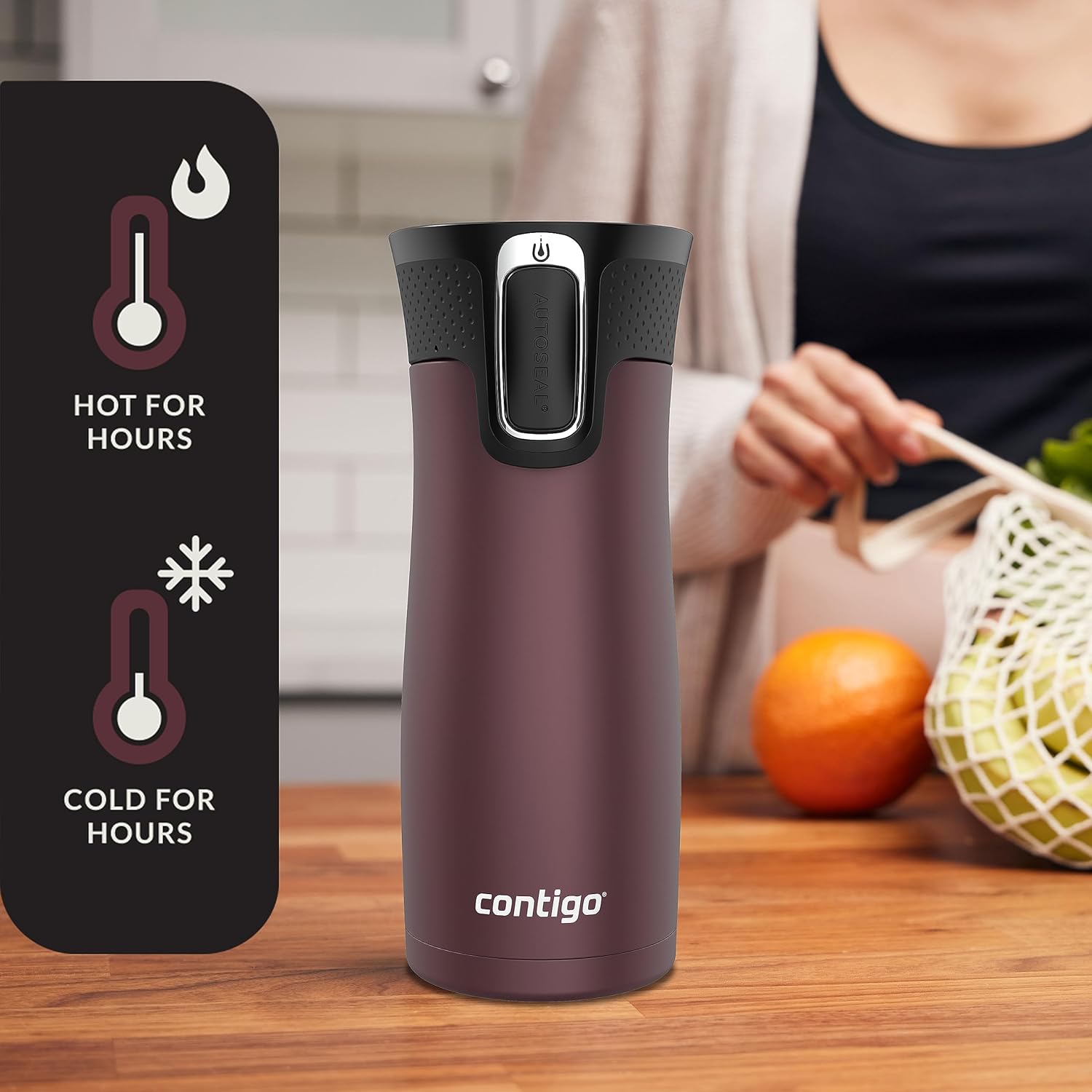 Contigo West Loop Stainless Steel Vacuum Travel Mugs with Spill-Proof Lids, 16oz