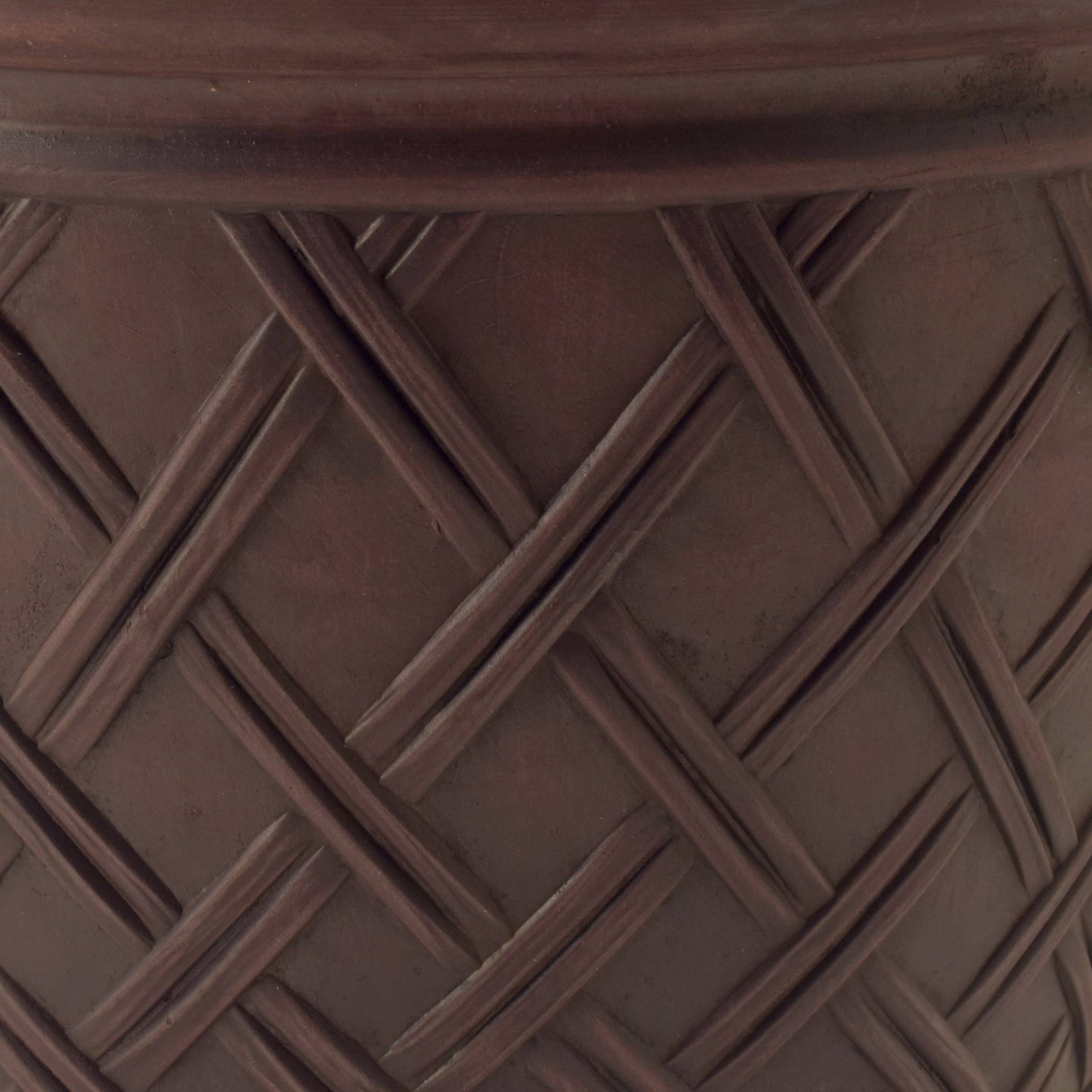 Arcadia Garden Products MB46 Basket Weave Round Pot Terra Cotta