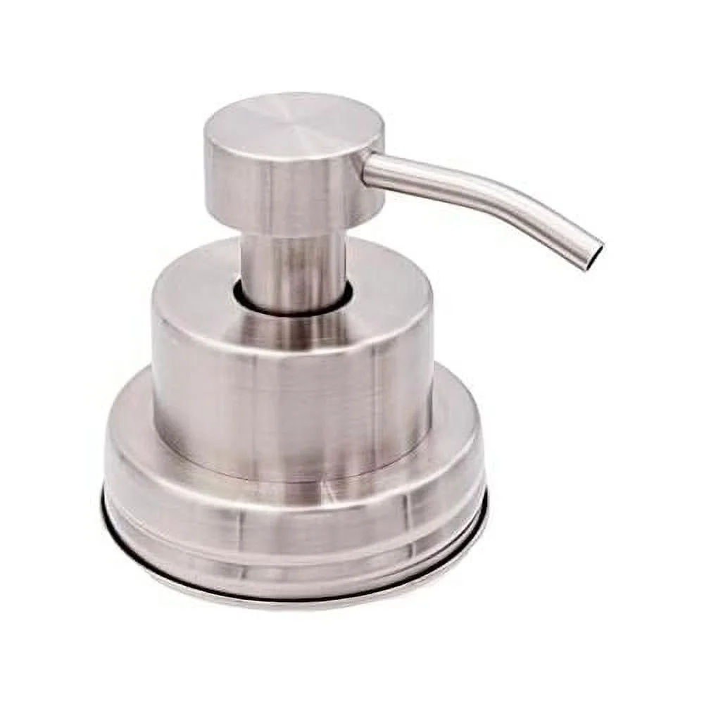 Stainless Steel Foaming Soap Pump Lid | Hand Soap Dispenser Pump Replacement Lids For Mason Jars (Regular Mouth)