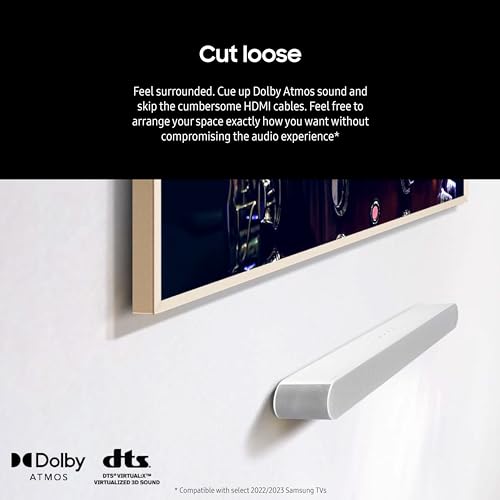 SAMSUNG HW-S50B/ZA 3.0ch All-in-One Soundbar w/Dolby 5.1, DTS Virtual:X, Q Symphony, Built in Center Speaker, Adaptive Sound Lite, Bluetooth Multi Connection, 2022 Black