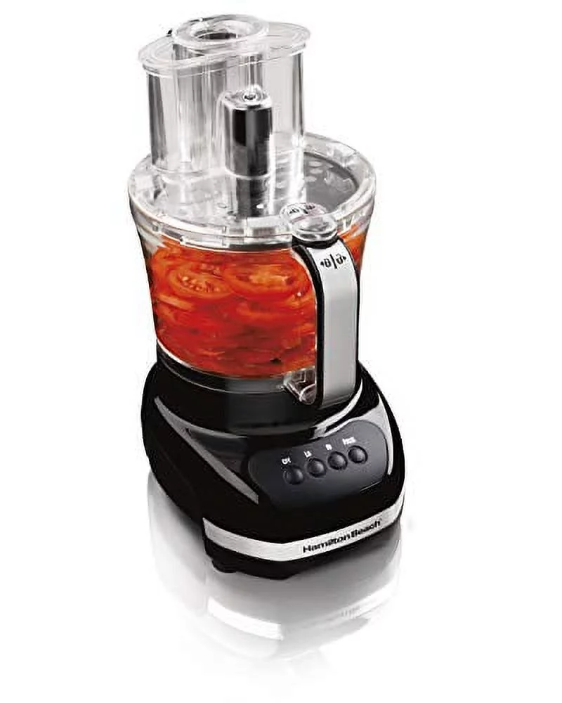 Hamilton Beach Big Mouth Duo Plus 12-Cup Food Processor & Vegetable Chopper with Additional Mini 4-Cp Bowl, Black (70580)