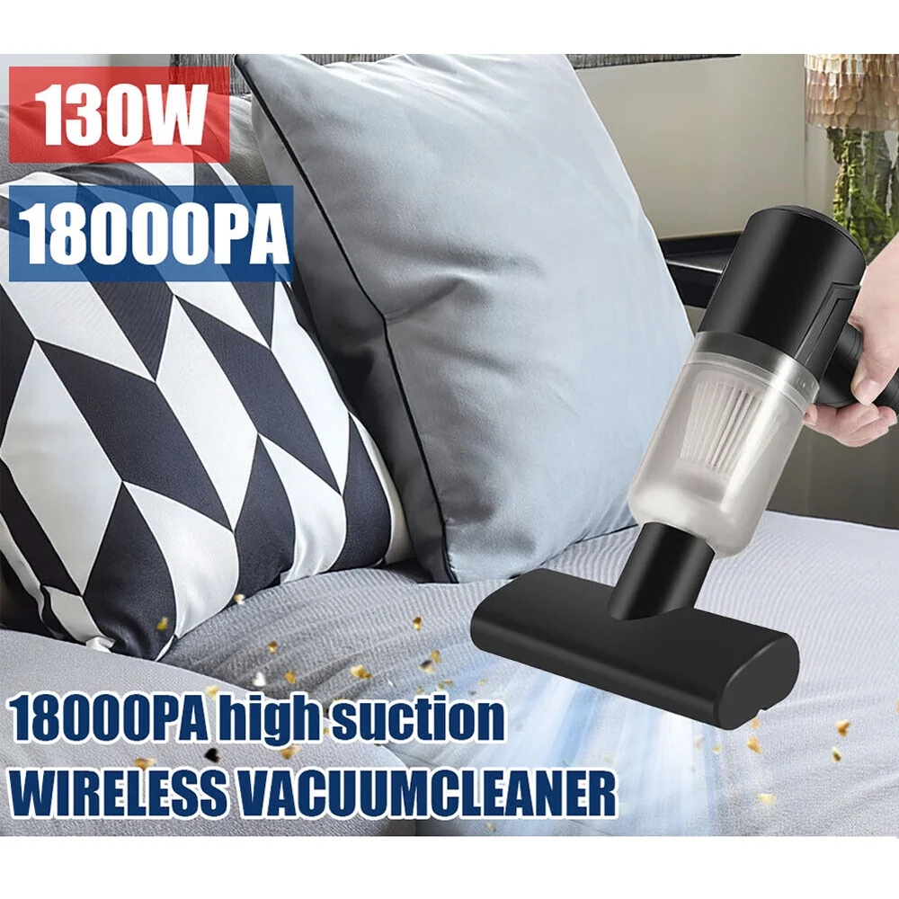 Xhy Cordless Car Vacuum Cleaner 130W Handheld Small Portable with 3 Attachments For Car, Household Cleaning