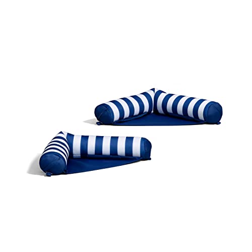 Big Joe Noodle Sling, No Inflation Needed, Pool Float with Armrests, Quick Draining Fabric, Cup Holder