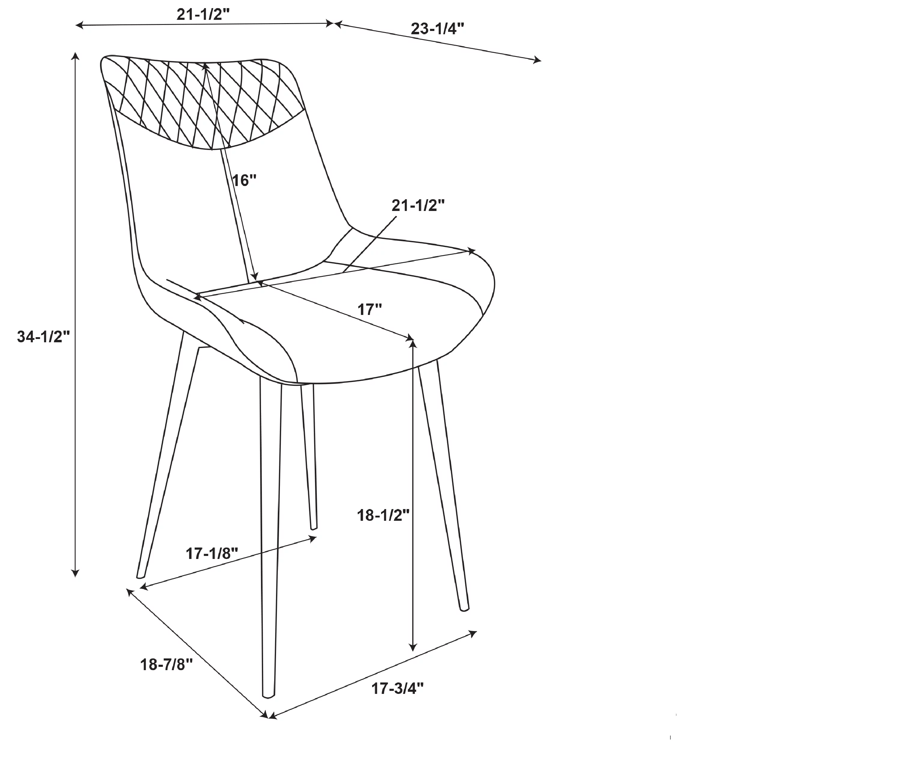 Linon Marcum Dining Chairs, Set of 2, Blue Faux Leather