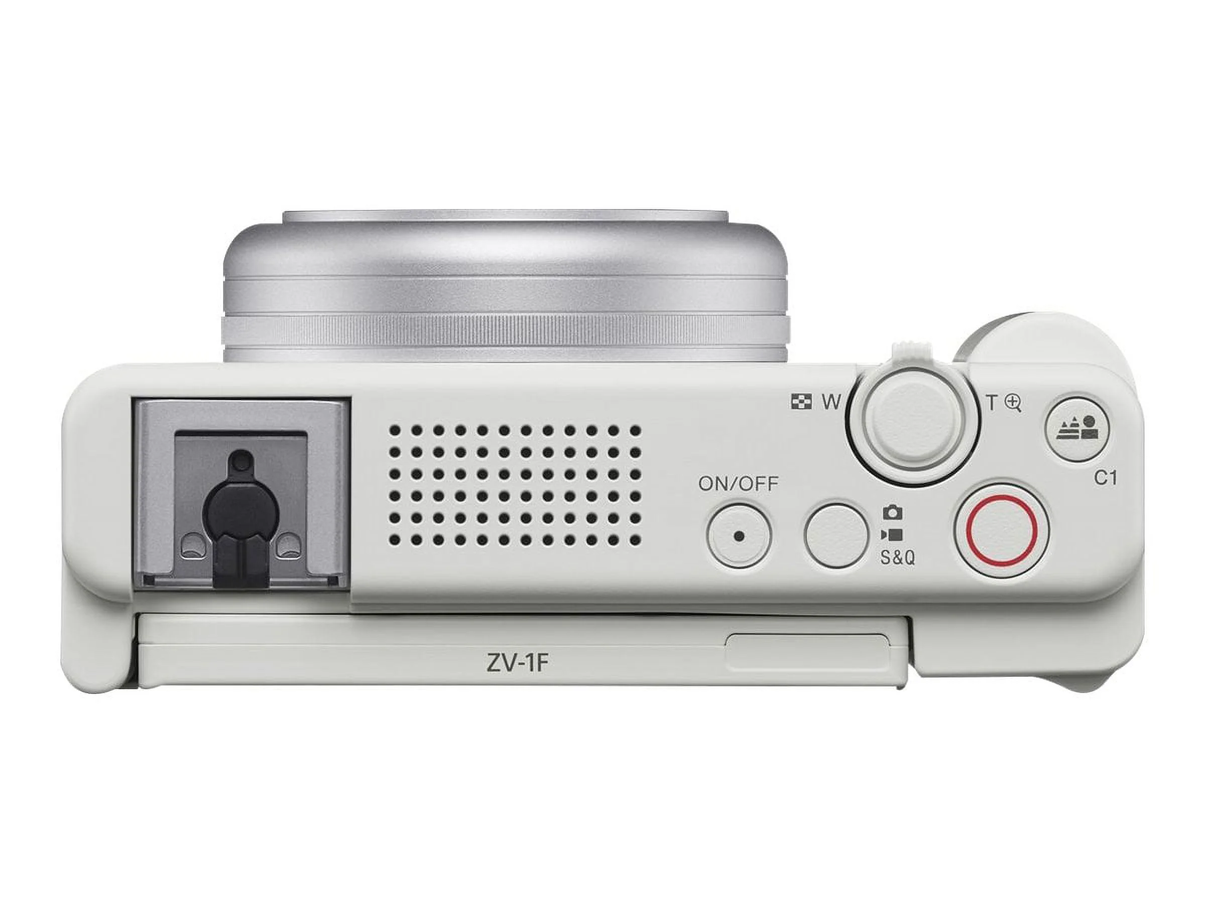Sony ZV-1F - Digital camera - compact - 20.1 MP - 4K / 30 fps - ZEISS - Wi-Fi, Bluetooth - white
