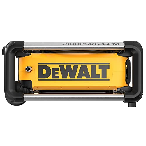 DEWALT Electric Pressure Washer, 2100 PSI, Jobsite Power Washer (DWPW2100) Yellow