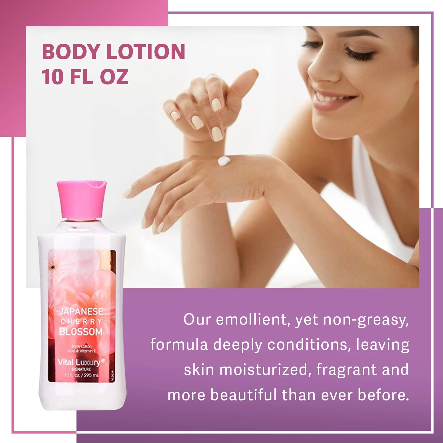 Vital Luxury Japanese Cherry Blossom 3 Piece Set - Shower Gel, Mist, and Lotion