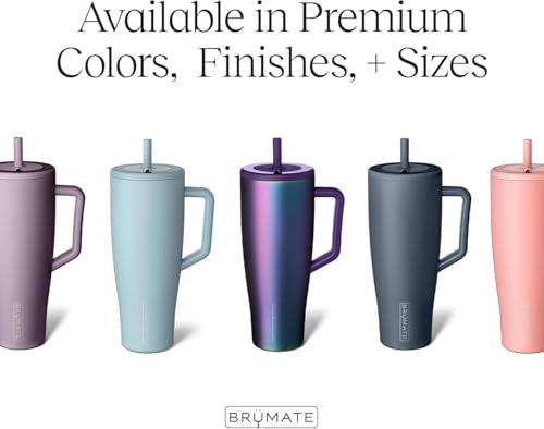 BrüMate Era 40 oz Tumbler with Handle and Straw | 100% Leakproof Insulated Tumbler with Lid and Straw | Made of Stainless Steel | Cup Holder Friendly Base | 40oz (Nightfall Blue)