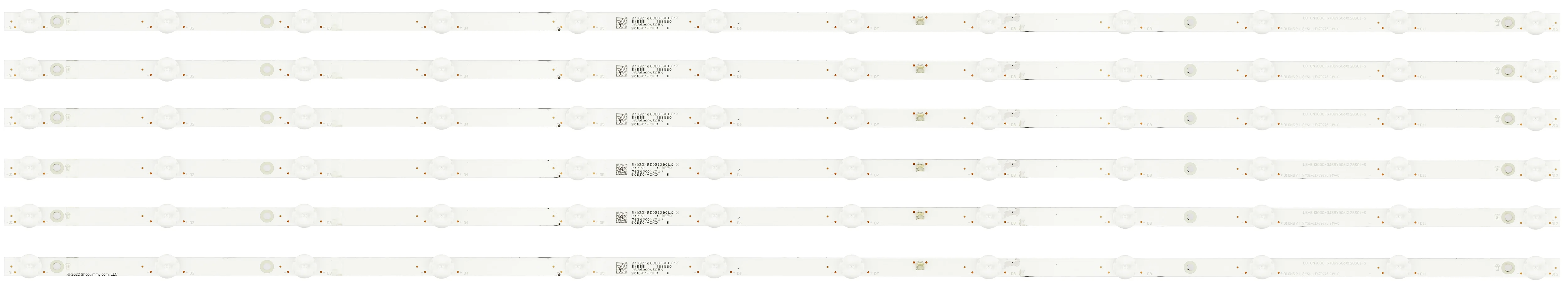 Insignia LB-GM3030-GJBBY506X12BS01-S LED Backlight Strips (6) NS-50F501NA22