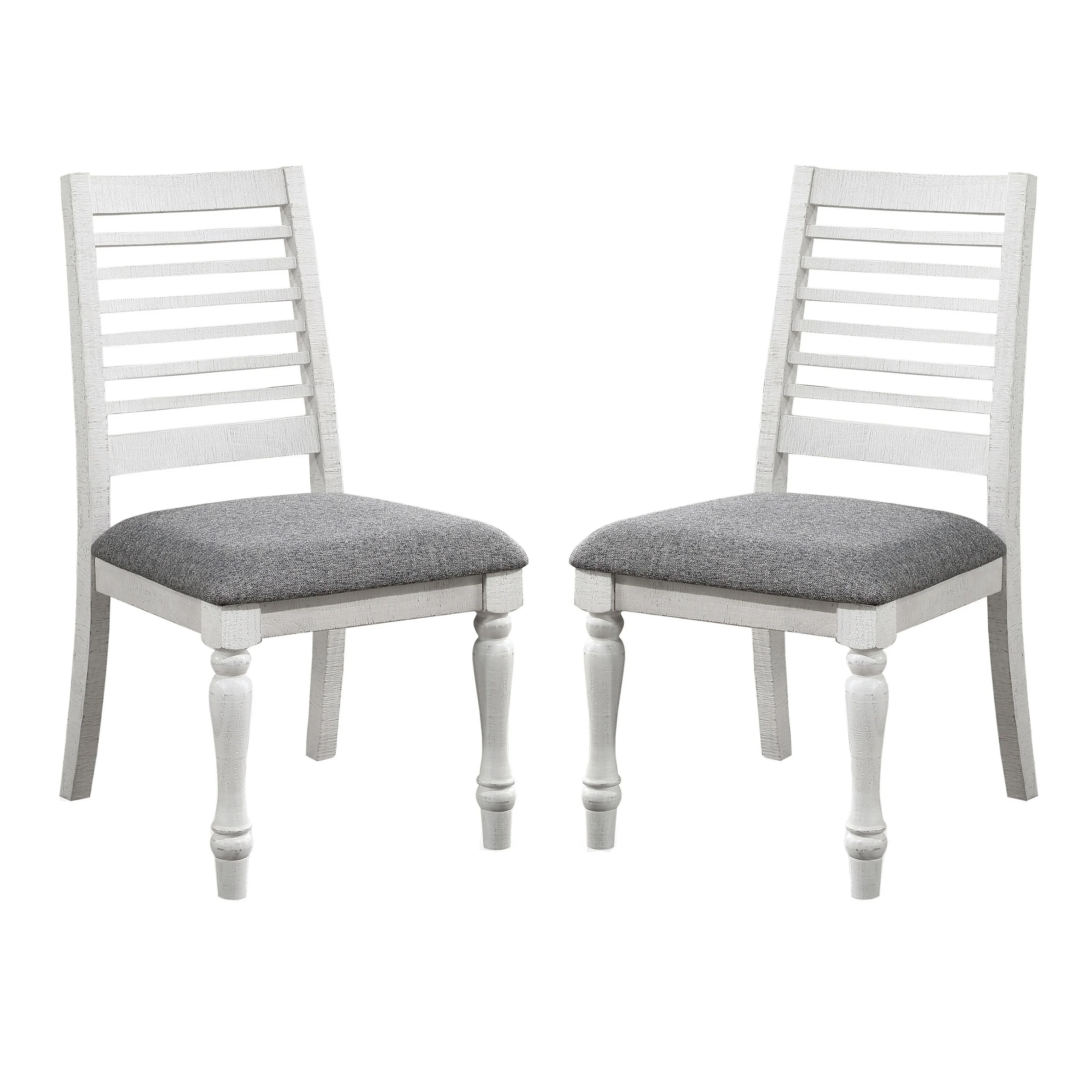 Furniture of America Ionessa Farmhouse White Ladderback Dining Chairs (Set of 2) by