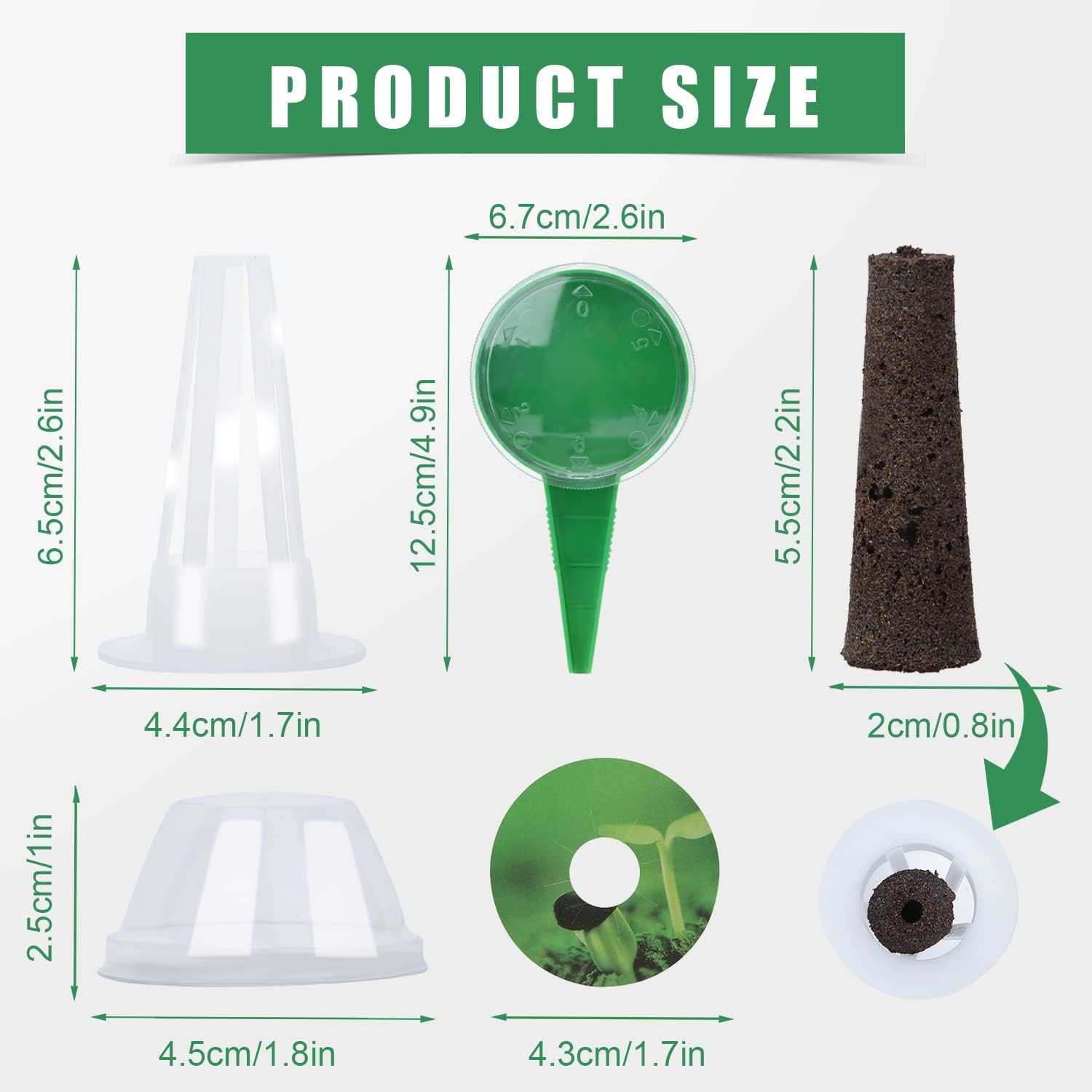 24 Sets Seed Pod Kit for Aerogarden, Grow Plants Indoors Kit Hydroponic Garden Accessories for Hydroponic Growing System Includes 24 Growing Sponges, 24 Baskets, 24 Pod Labels, 24 Domes, a Dispenser