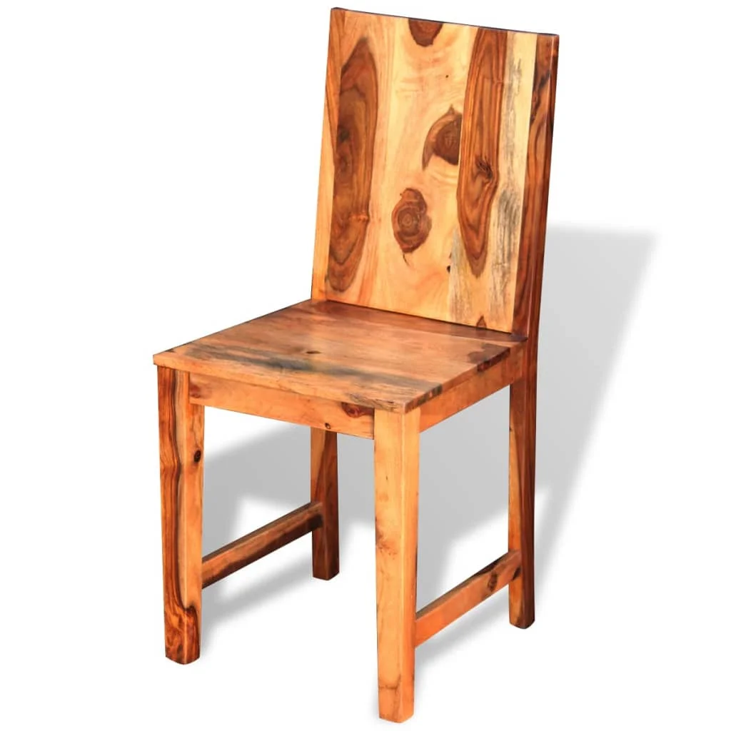 Aibecy Dining Chairs 4 pcs Solid Sheesham Wood