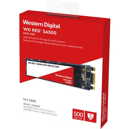 Western Digital WDS500G1R0B WD Red SA500 M.2 NAS SATA SSD 500GB