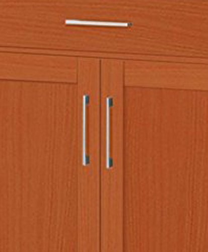 Hodedah Rolling Wood Kitchen Island Cart with Spice Rack, Towel Rack, Utensil Drawer plus Cabinet, White with Beech Top