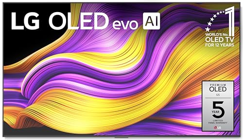 LG 55-Inch Class OLED evo AI 4K G5 Series Smart TV w/Dolby Atmos, Dolby Vision, HDR10, AI Super Upscaling 4K, Filmmaker Mode, Wow Orchestra, Alexa Built-in (OLED55G5WUA, 2025)