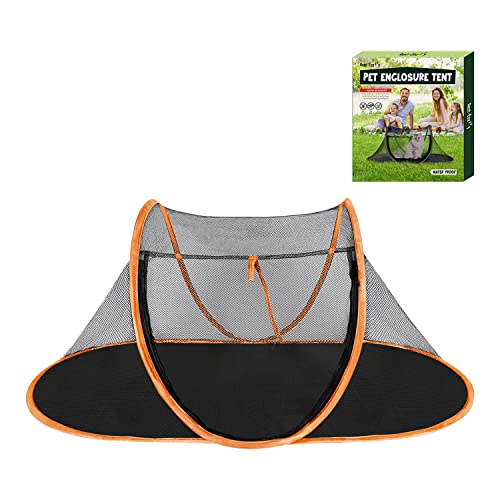 Rest-Eazzzy Outdoor Cat Enclosures, Portable Cat Tent for Outside Enclosure for Indoor Cats, Catio Outdoor Cat Enclosure for Kitty and Small Animals, Cat Playpen with Tunnel, Storage Bag