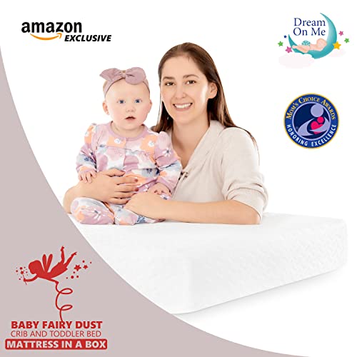 Dream On Me Baby Zzz 5” Crib Mattress, GREENGUARD Gold & JPMA Certified, Water-Resistant Sleep Surface, Machine Washable Cover, Fits Standard Cribs & Toddler Beds