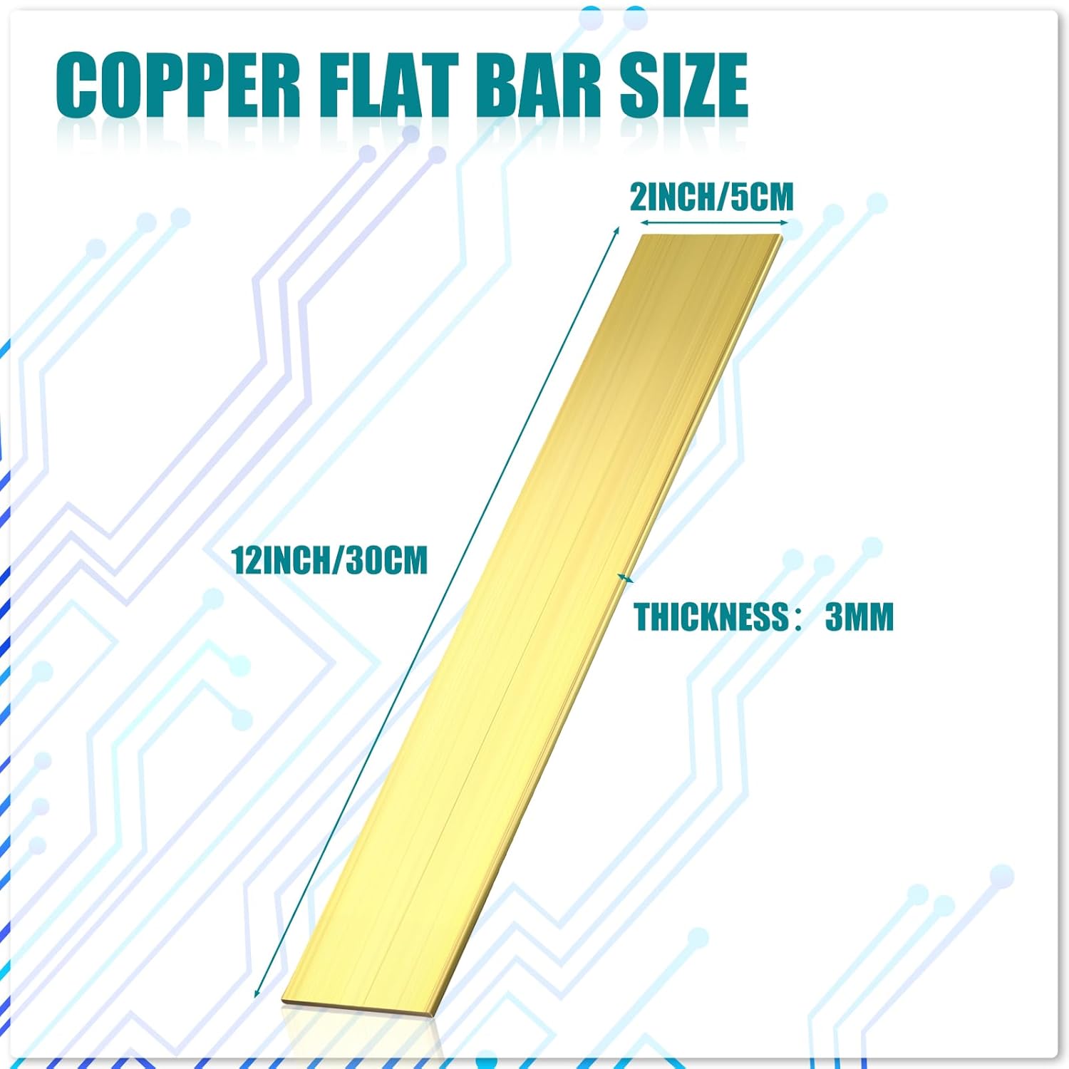 4 Pieces C360 Brass Strip Brass Flat Bar Stock Knife Making Brass Bar Stock Brass Sheet 1/8