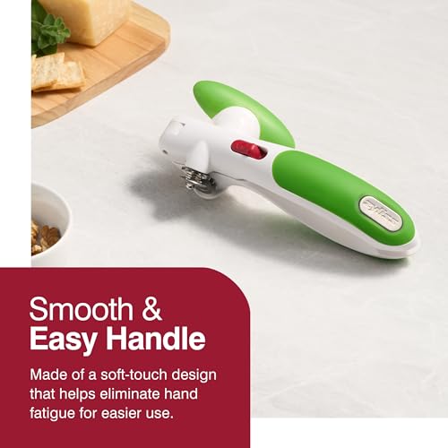 Zyliss Lock N' Lift Manual Can Opener With Lid Lifter Magnet, Red