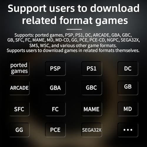 RG28XX Handheld Game Console Retro 2.83-inch Screen Video Game Player 64G TF Card Preinstalled 5000+ Games 3100mAh Battery(Black Transparent)